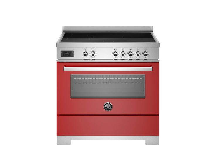 Bertazzoni Professional Series - 90 cm induction top, Electric Oven in red