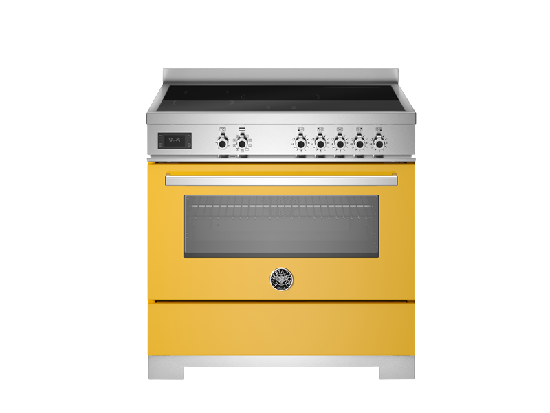 Bertazzoni Professional Series - 90 cm induction top, Electric Oven in yellow