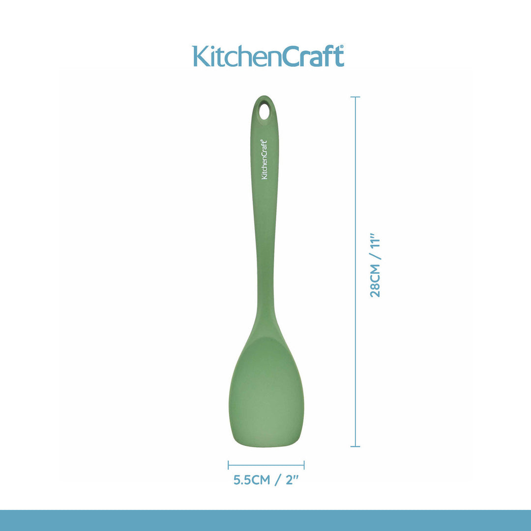 Silicone Spoon Spatula in Green
