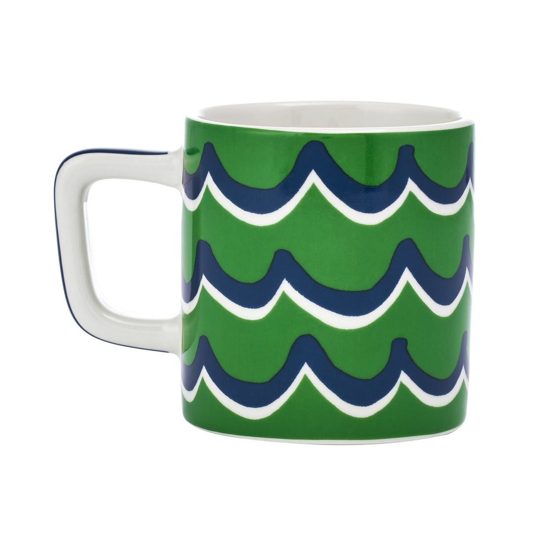 La Cafetière Ceramic Espresso Cup in Green Cyan Tides