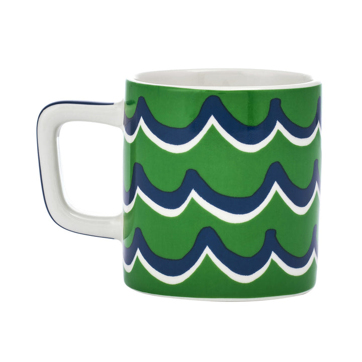 La Cafetière Ceramic Espresso Cup in Green Cyan Tides