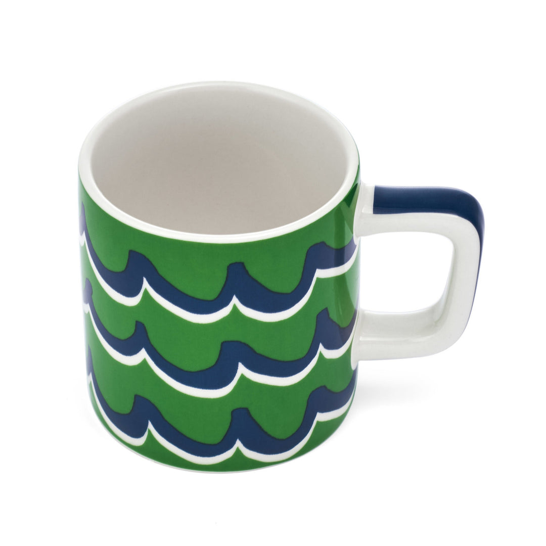 La Cafetière Ceramic Espresso Cup in Green Cyan Tides