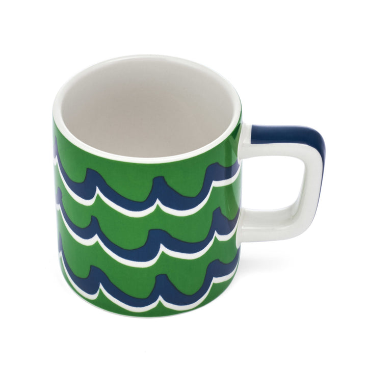 La Cafetière Ceramic Espresso Cup in Green Cyan Tides