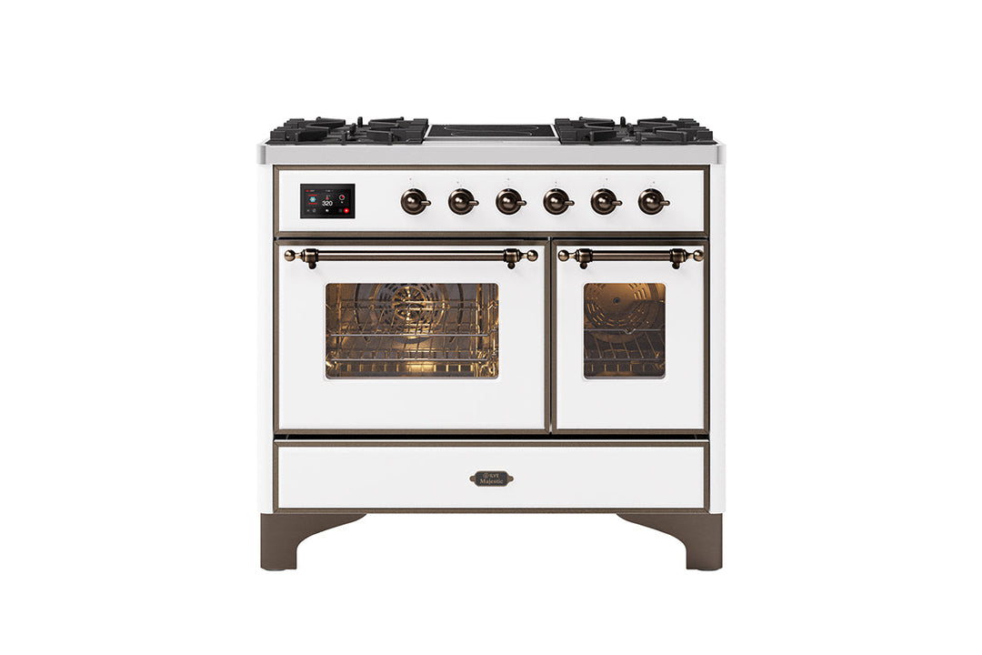 ILVE 100cm Majestic Milano 2 Zone Induction with 4 Gas Burners Double Oven Dual Fuel Range Cooker