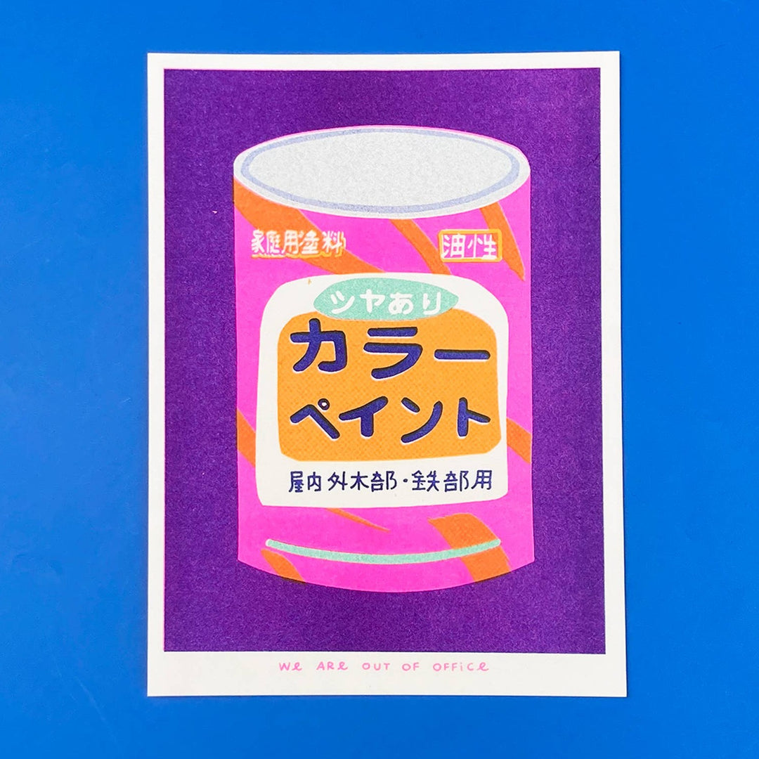 Japanese Bucket of Paint Risograph