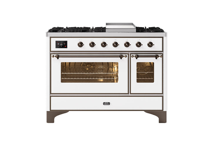 ILVE 120cm Majestic Milano Fry Top Double Oven Dual Fuel Range Cooker