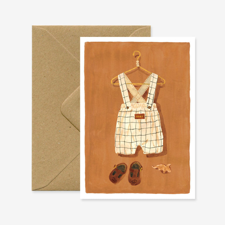 Check Dungarees Baby Cards