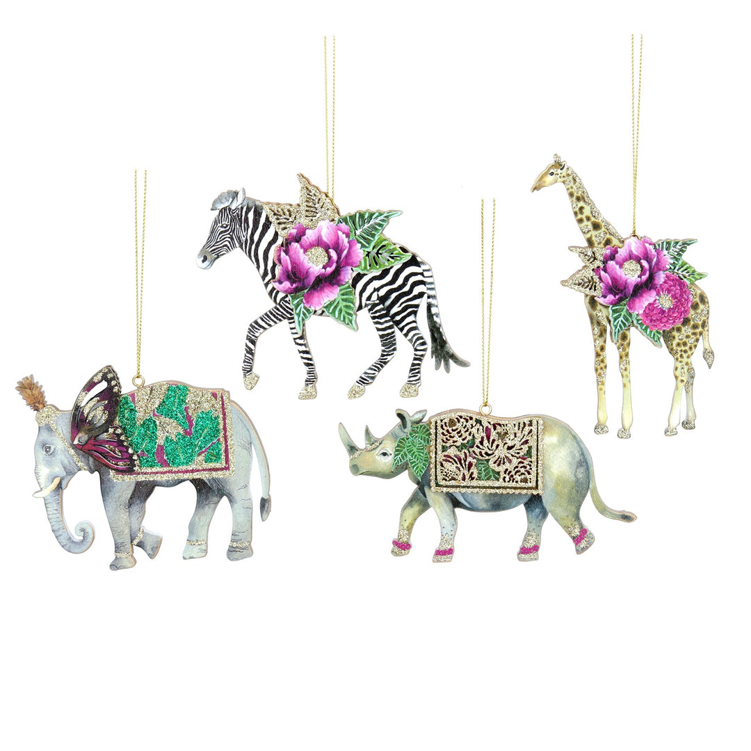 Tropical Animal Baubles - 4 Designs