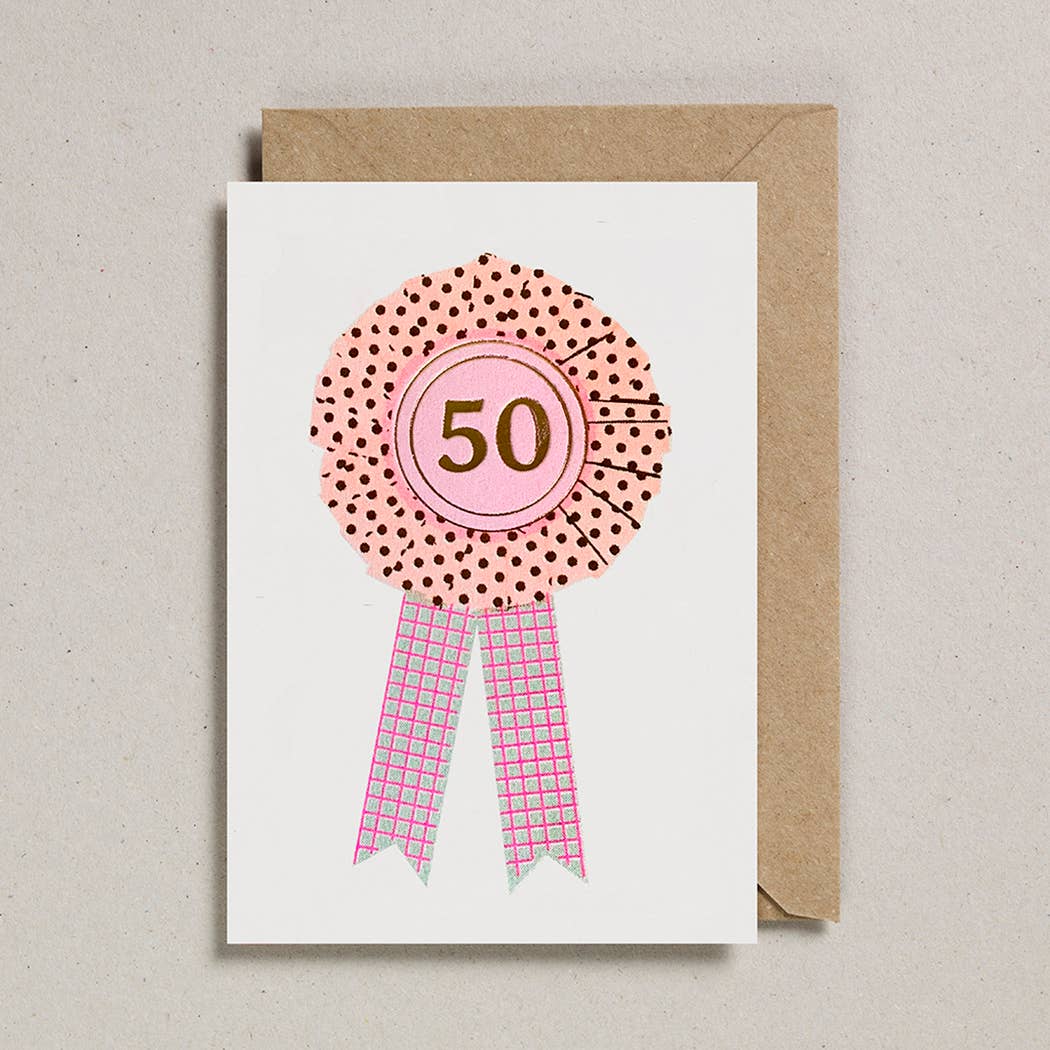 50 Riso Rosette Card