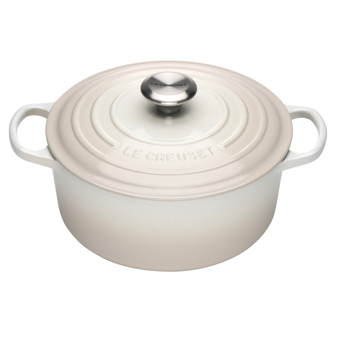 Le Creuset Signature Cast Iron Round Casseroles - Meringue