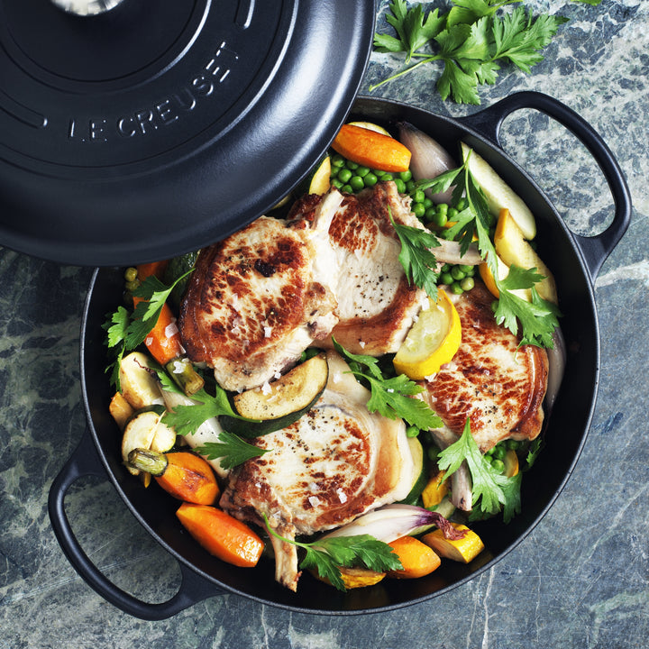 Le Creuset Signature Cast Iron Shallow Casserole - Satin Black
