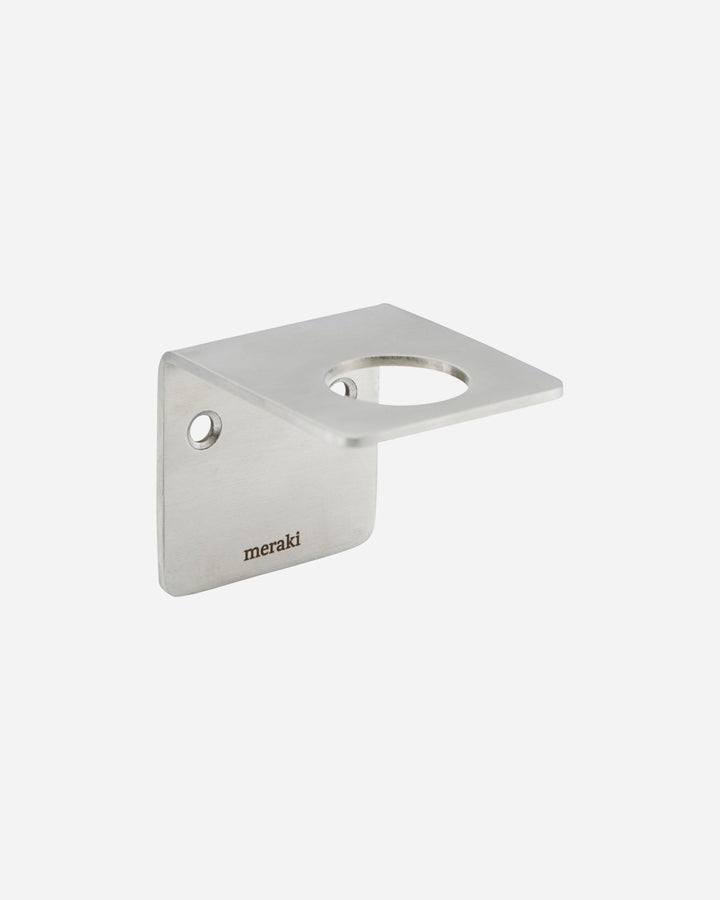 Brushed Silver Bottle Holder Wall Bracket