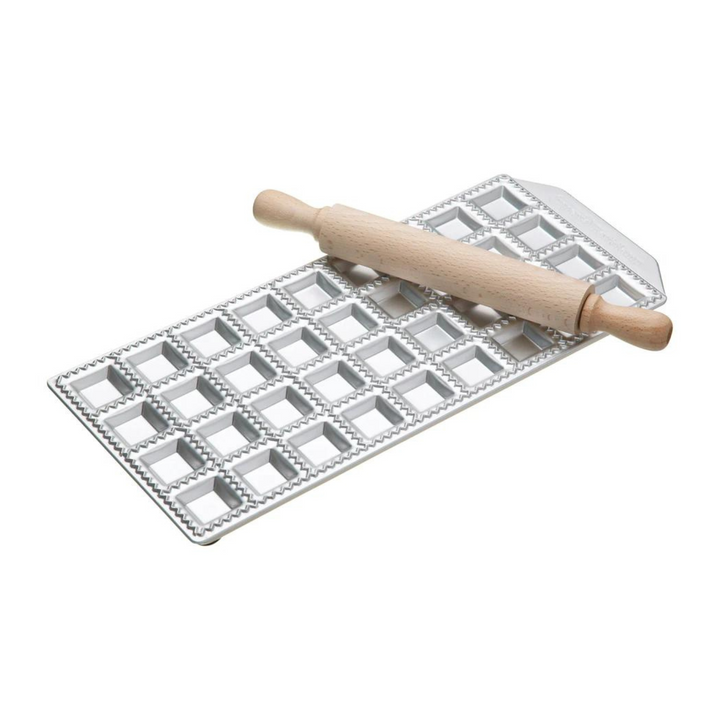 36 Hole Ravioli Tray and Rolling Pin