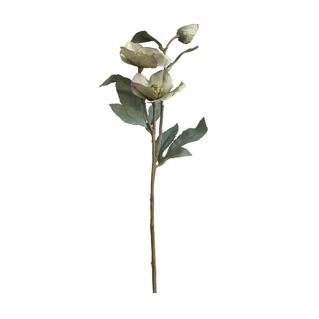 Faux Christmas Rose Branch