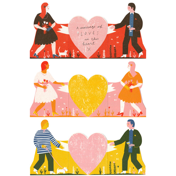 Man & Man Concertina Card