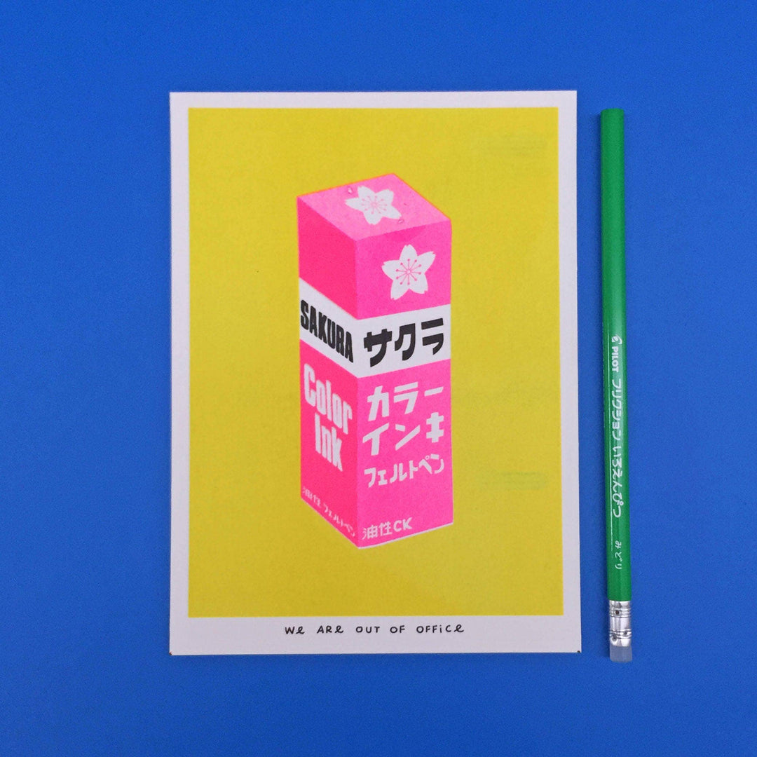 Japanese Sakura Ink Risograph Print