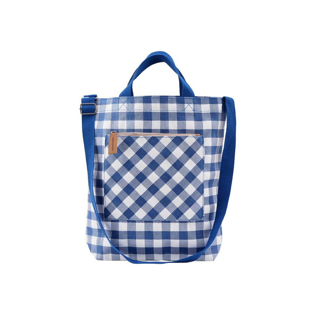 Blue Gingham Shopper Bag