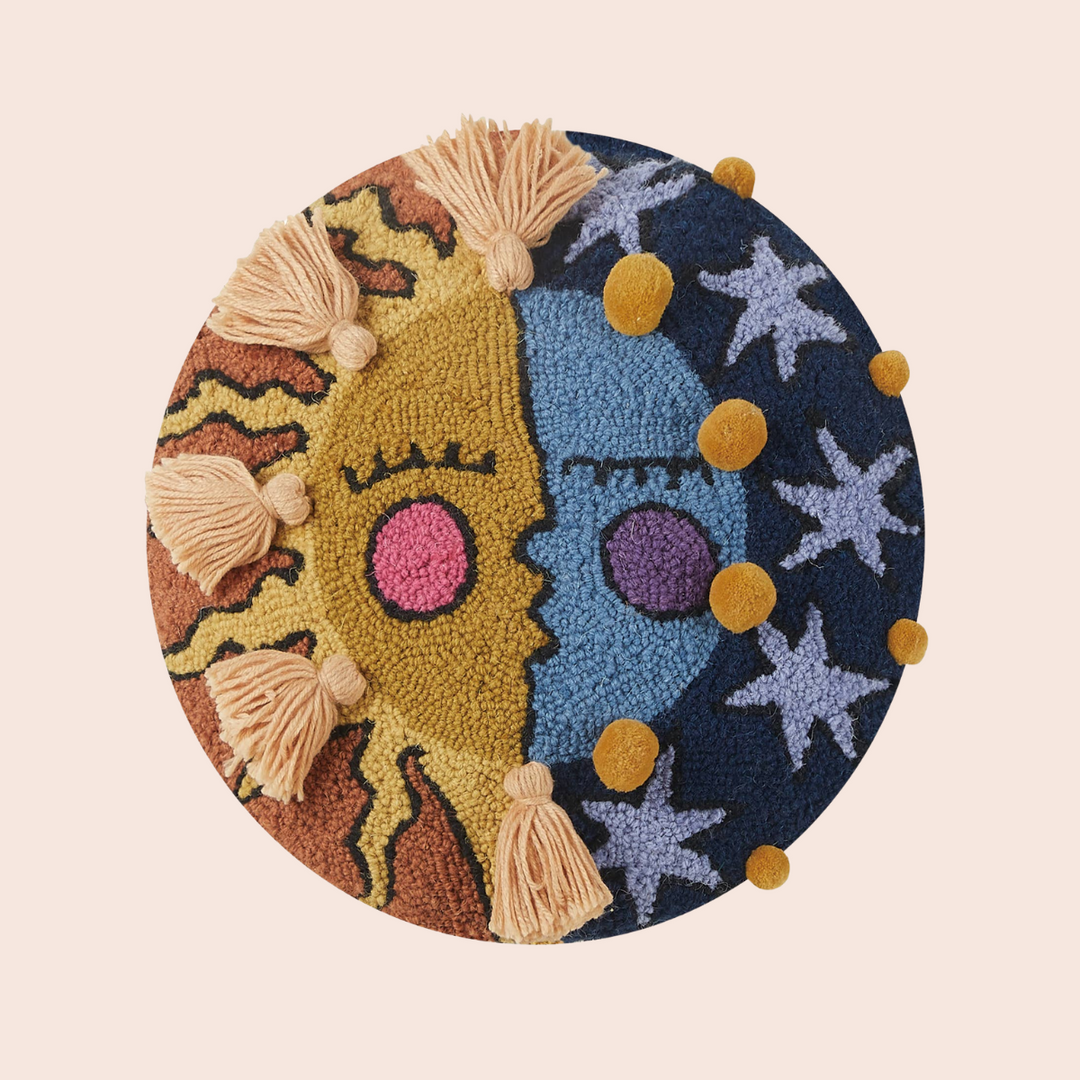 Day & Night Pom Poms Cushion