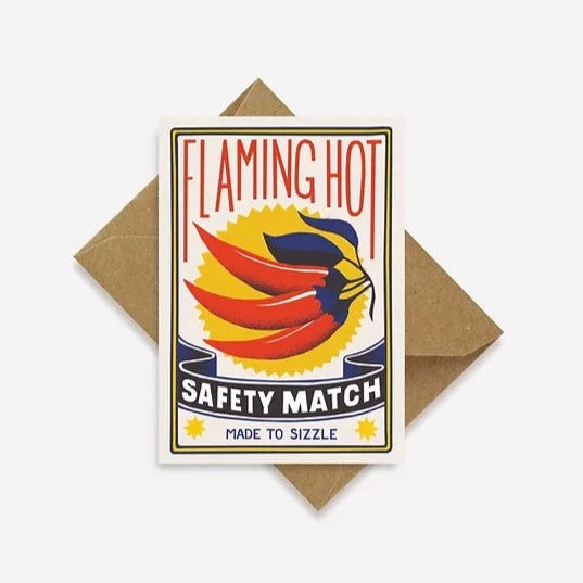 Flaming Hot Mini Greetings Card