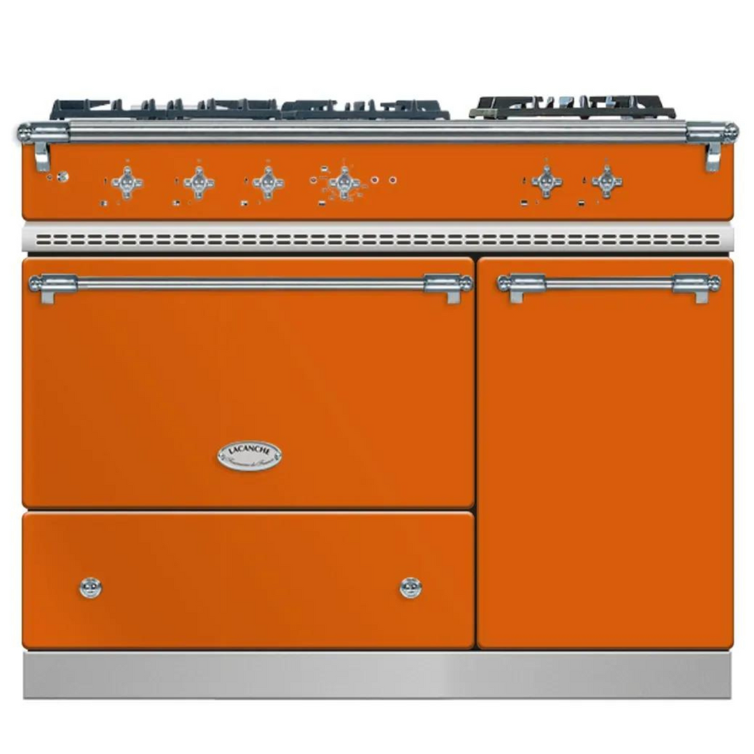 lacanche savigny range cooker in orange