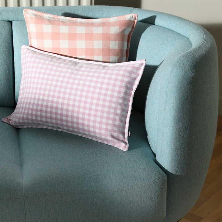 Pink Gingham Cushion