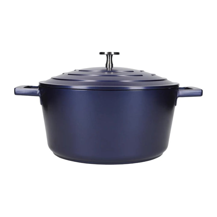 Cast Aluminium Metallic Blue Casserole Dish | 4L Capacity