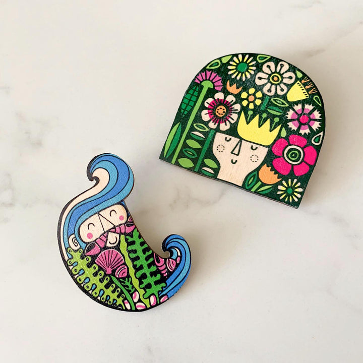 Merman Mur Brooch
