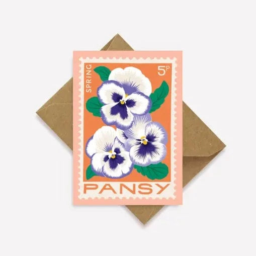Pansy Mini Greetings Card