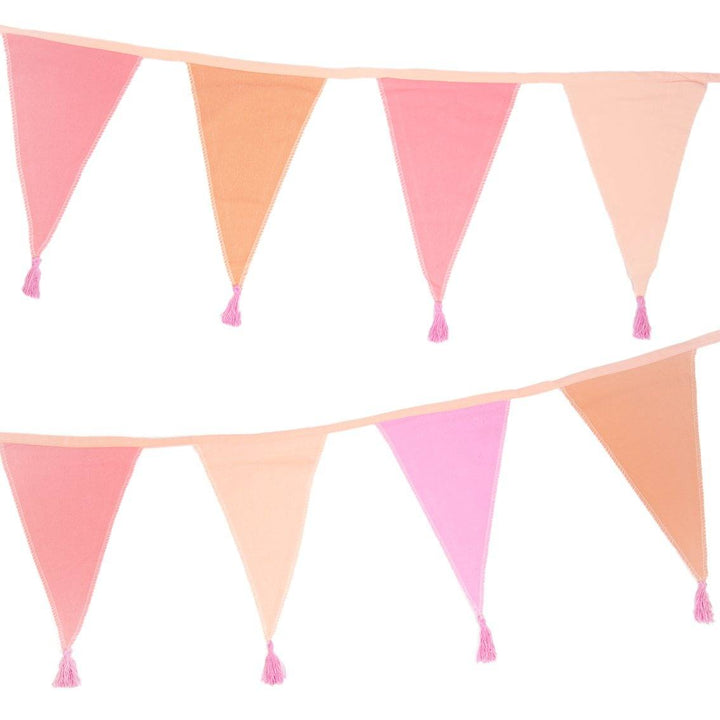 Pink Fabric Bunting 3m