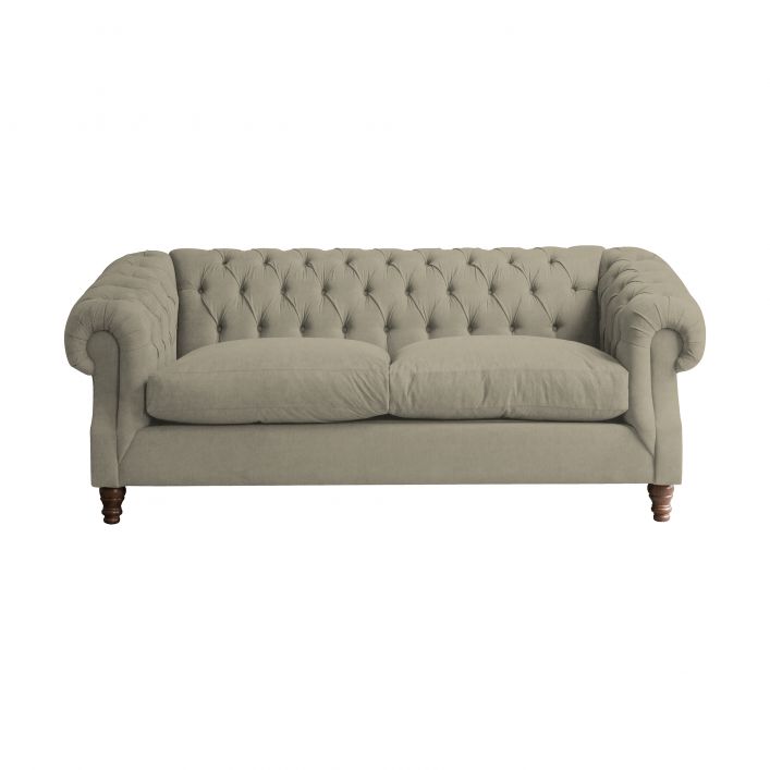 Lina Button Back Velvet Sofa | 3 Seater