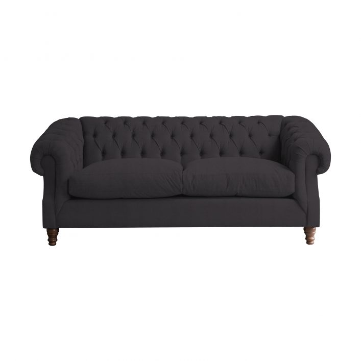 Lina Button Back Velvet Sofa | 3 Seater
