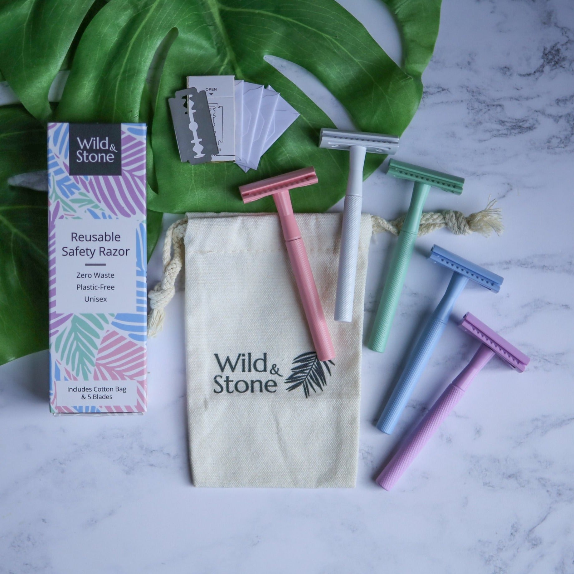 Stainless Steel Reusable Razors - 4 Colours | Vegan, Natural Skincare ...