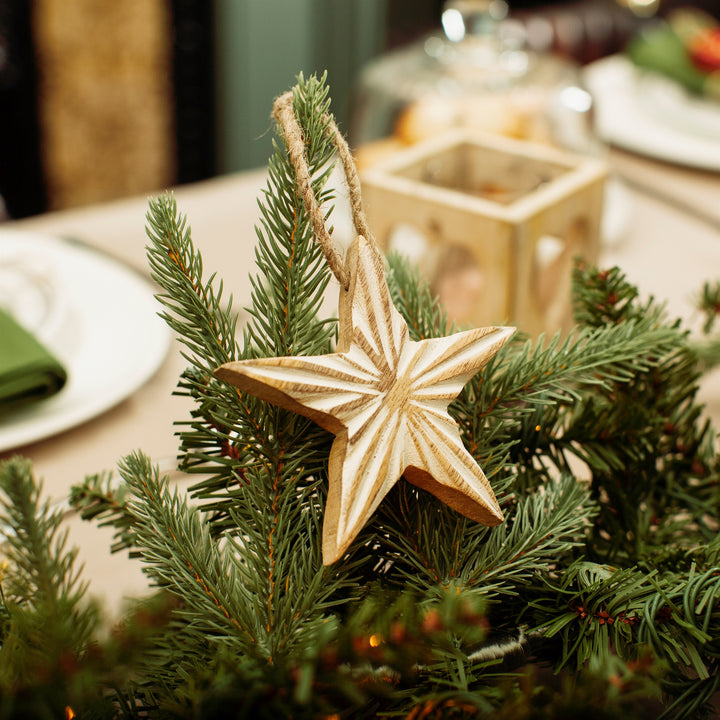 Wooden Star Christmas Decoration