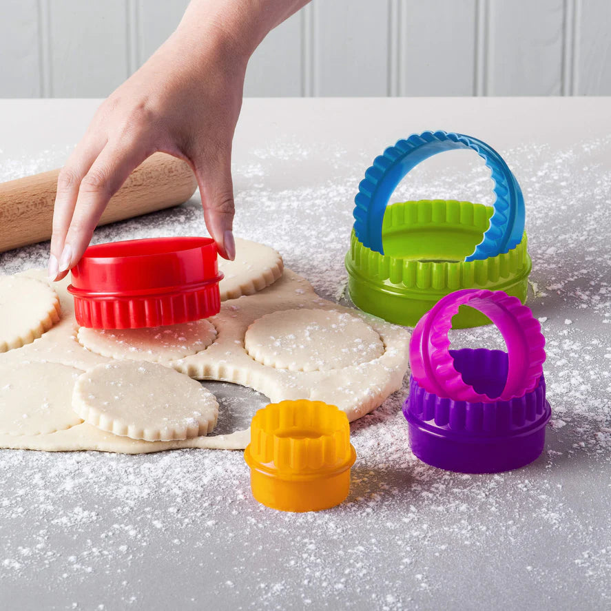 Set of 6 Double Edged Round Cookie Cutters