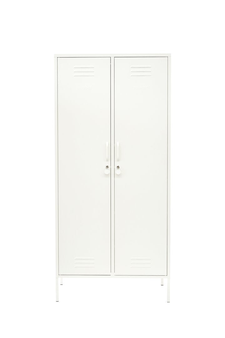 Mustard Made The Twinny Locker in white with the door closed