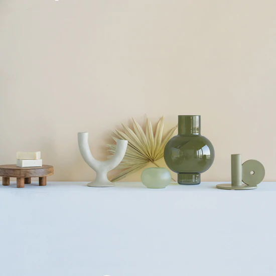 Green Statement Loop Candle Holder