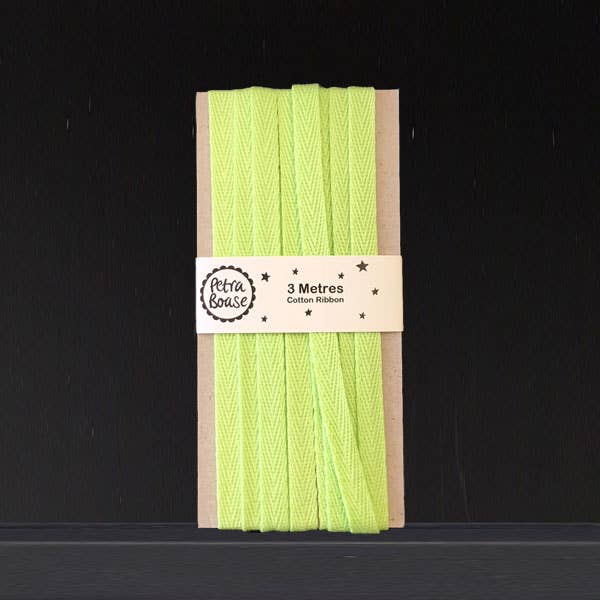 3m Cotton Ribbon: Acid Green
