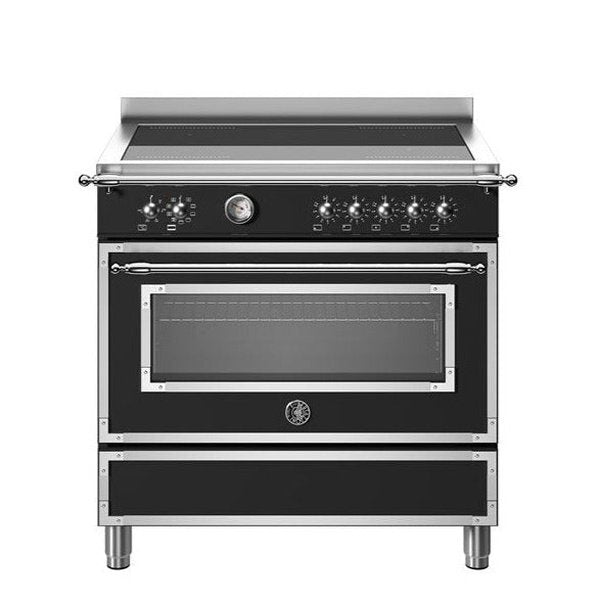 Bertazzoni heritage series induction top with electric oven in black