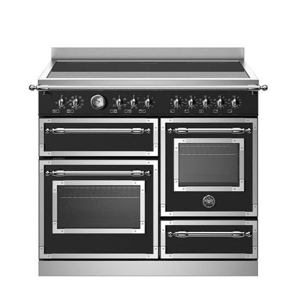 Bertazzoni heritage series induction top electric triple oven in black
