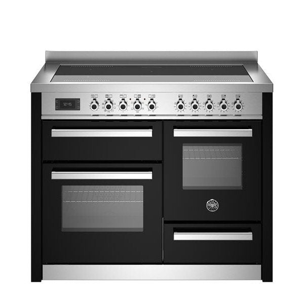 Bertazzoni Professional Series - 110 cm induction top electric triple oven in black 