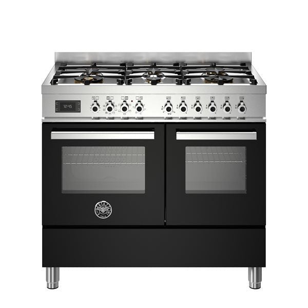 Bertazzoni Professional Series - 100 cm 6-burner electric double oven in black