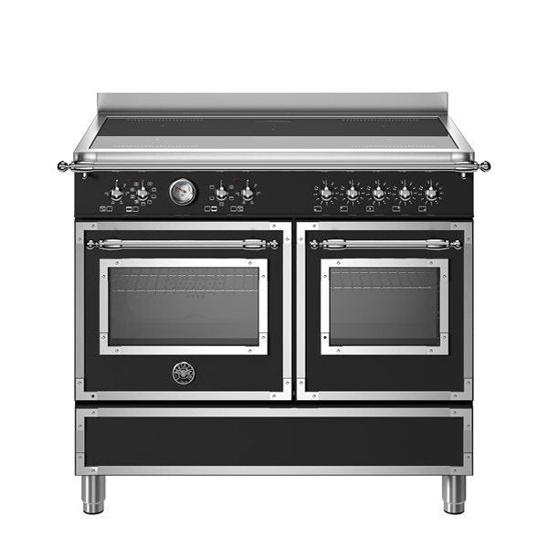Bertazzoni heritage series induction top electric double oven in black