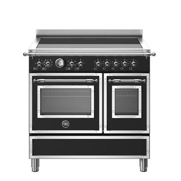 Bertazzoni heritage series induction top double oven in black