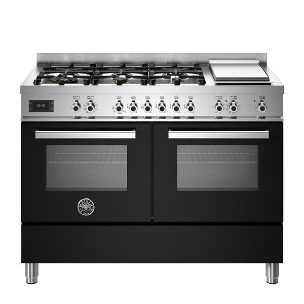 Bertazzoni Professional Series - 120 cm 6-burner + griddle, Electric Double Oven in black
