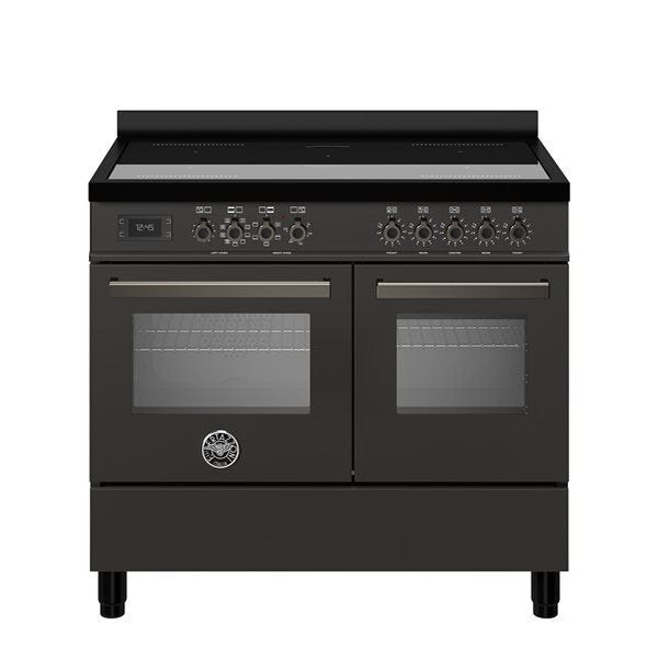 Bertazzoni Professional Series - 100 cm induction top electric double oven in carbonio (all black)