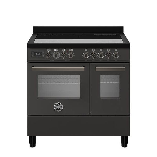 Bertazzoni Professional Series - 90 cm induction top electric double oven in carbonio