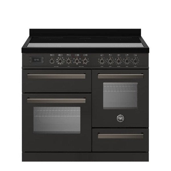 Bertazzoni Professional Series - 100 cm induction top electric triple oven in carbonio