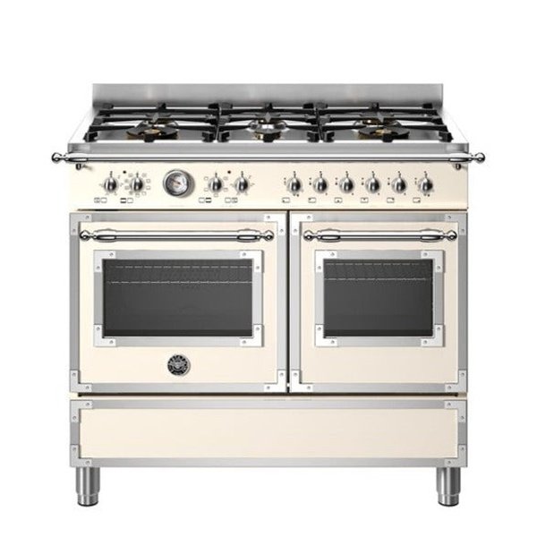 Bertazzoni heritage series - cream double oven with gas stove