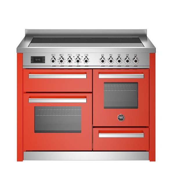 Bertazzoni Professional Series - 110 cm induction top electric triple oven in orange
