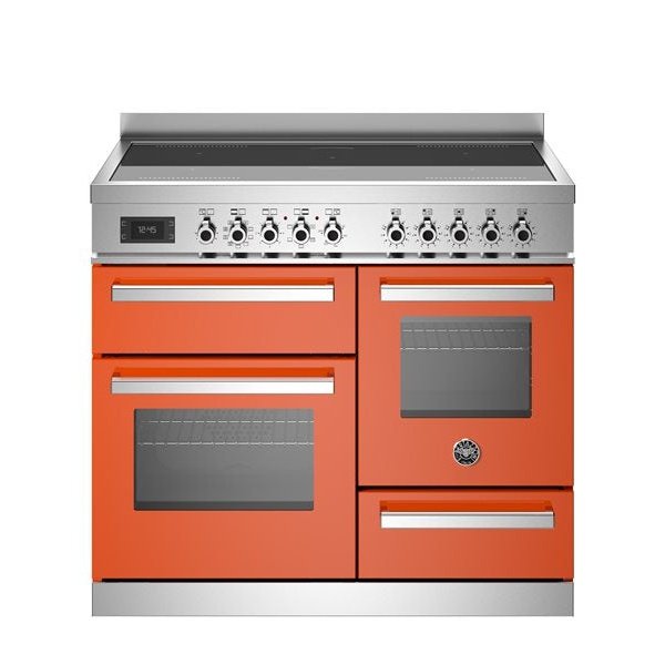 Bertazzoni Professional Series - 100 cm induction top electric triple oven in orange